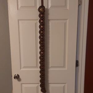 Free People Brown Floral Hip Belt 41" Long